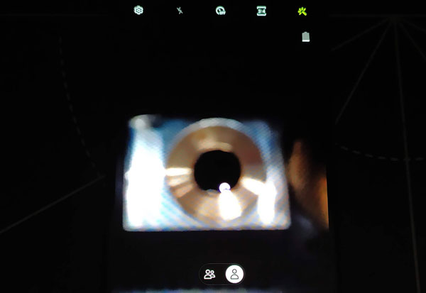 lente de la xtool M1 vista desde el móvil